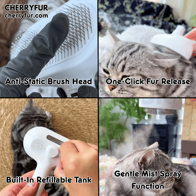 Spray Cat Grooming Brush - Cherryfur™️
