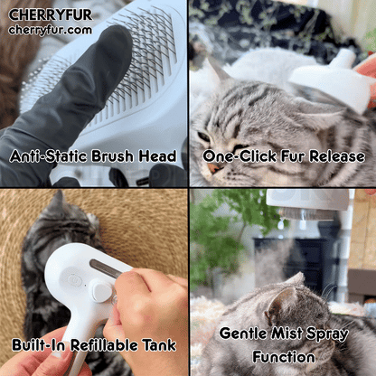 Spray Cat Grooming Brush - Cherryfur™️